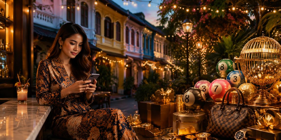 Tiket loteri bergaya batik Penang menggambarkan tradisi cabutan nombor di Malaysia